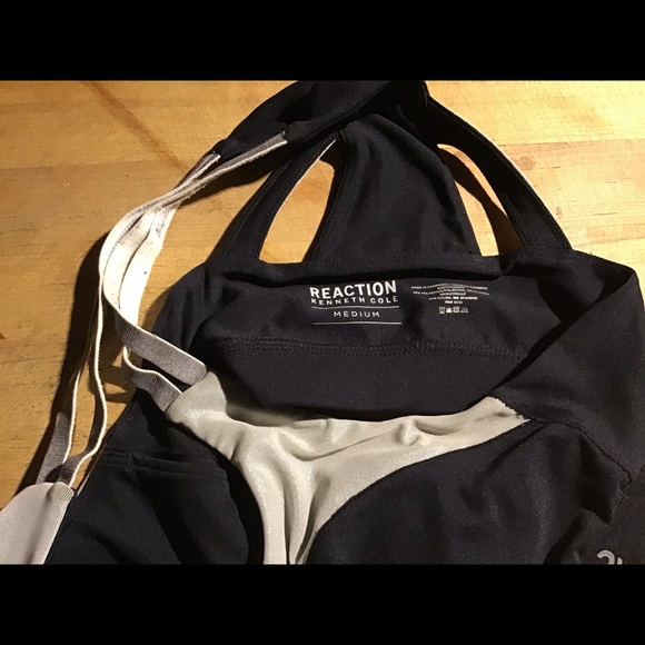 Reaction Kenneth Cole Black Racer Back Sports Bra - Picture 6 of 6